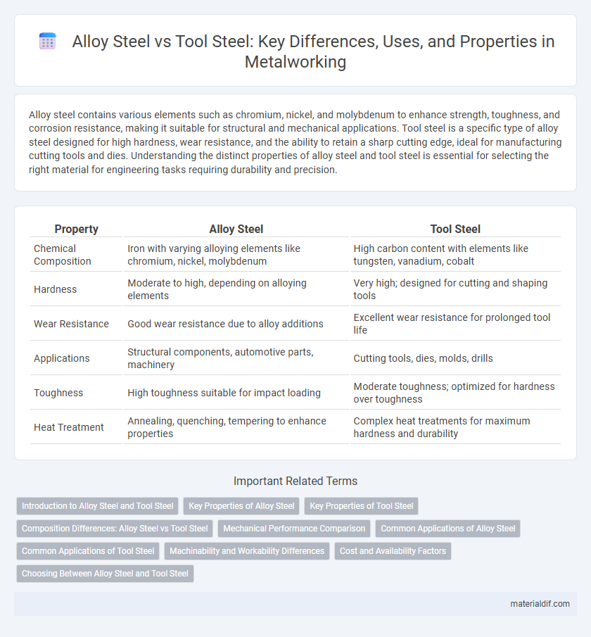 Alloy Steel vs Tool Steel: Key Differences, Uses, and Properties in Metalworking