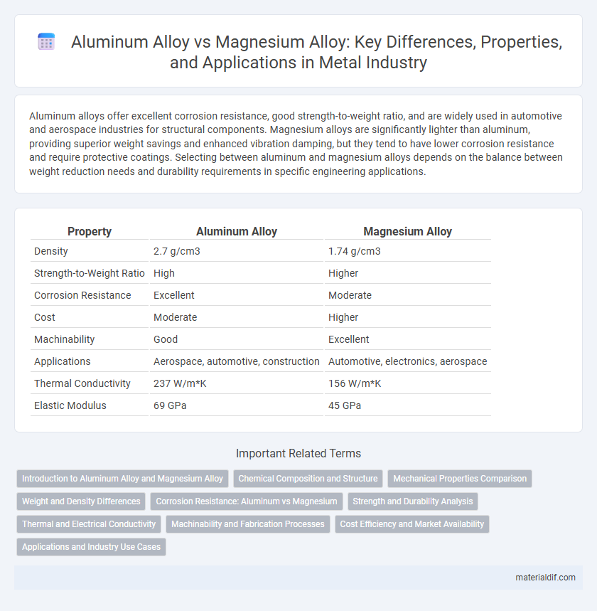 Aluminum Alloy vs Magnesium Alloy: Key Differences, Properties, and Applications in Metal Industry