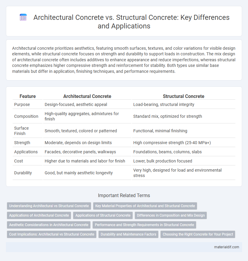 Architectural Concrete vs. Structural Concrete: Key Differences and Applications