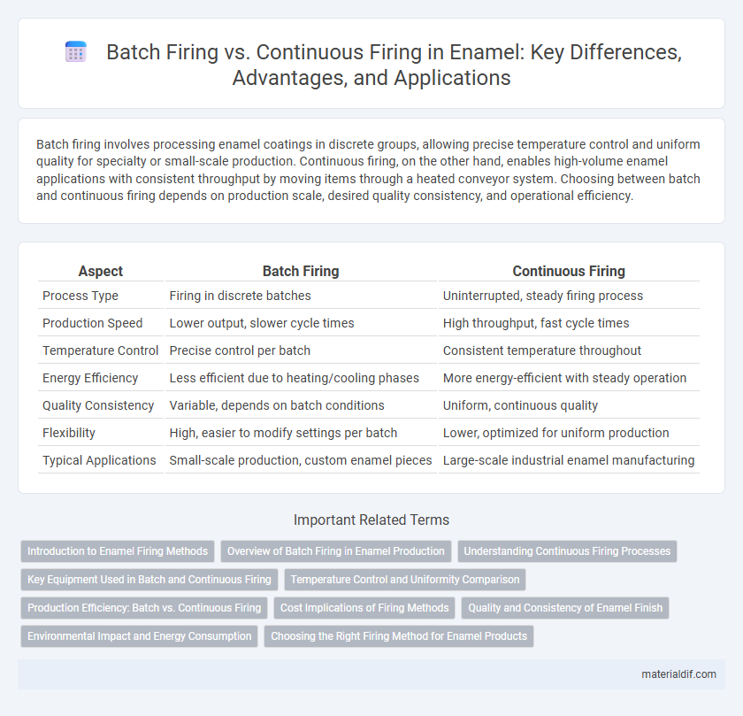 Batch Firing vs. Continuous Firing in Enamel: Key Differences, Advantages, and Applications