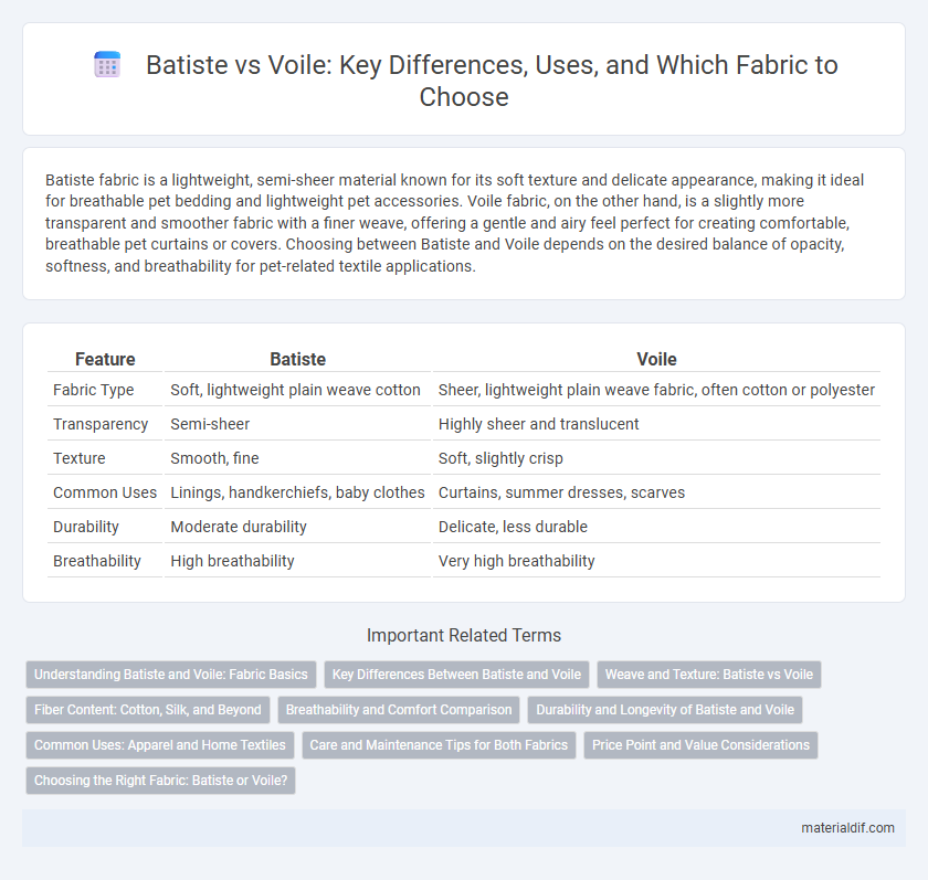 Batiste vs Voile: Key Differences, Uses, and Which Fabric to Choose