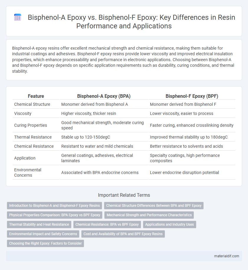 Bisphenol-A Epoxy vs. Bisphenol-F Epoxy: Key Differences in Resin Performance and Applications