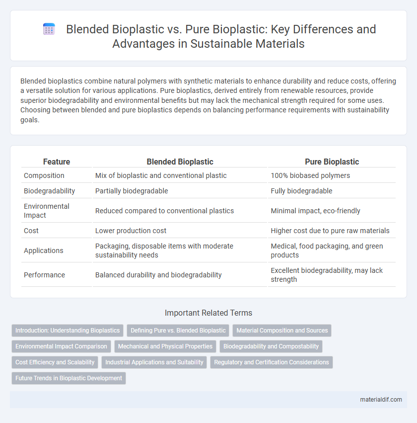 Blended Bioplastic vs. Pure Bioplastic: Key Differences and Advantages in Sustainable Materials