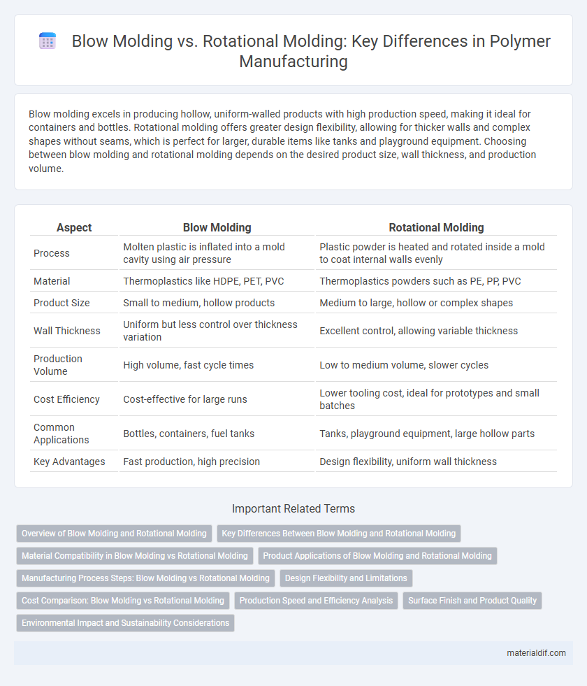 Blow Molding vs. Rotational Molding: Key Differences in Polymer Manufacturing