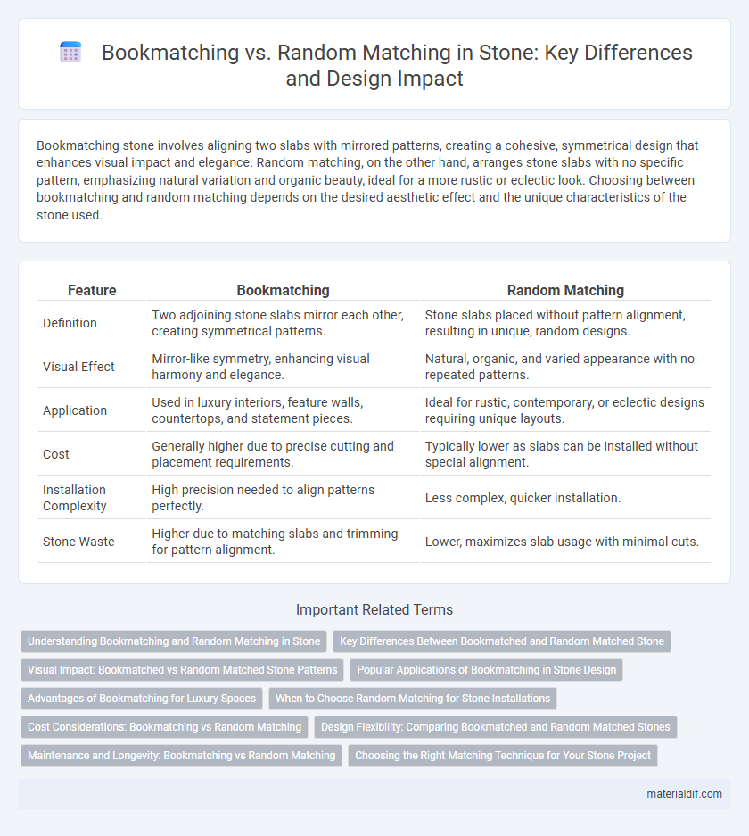 Bookmatching vs. Random Matching in Stone: Key Differences and Design Impact