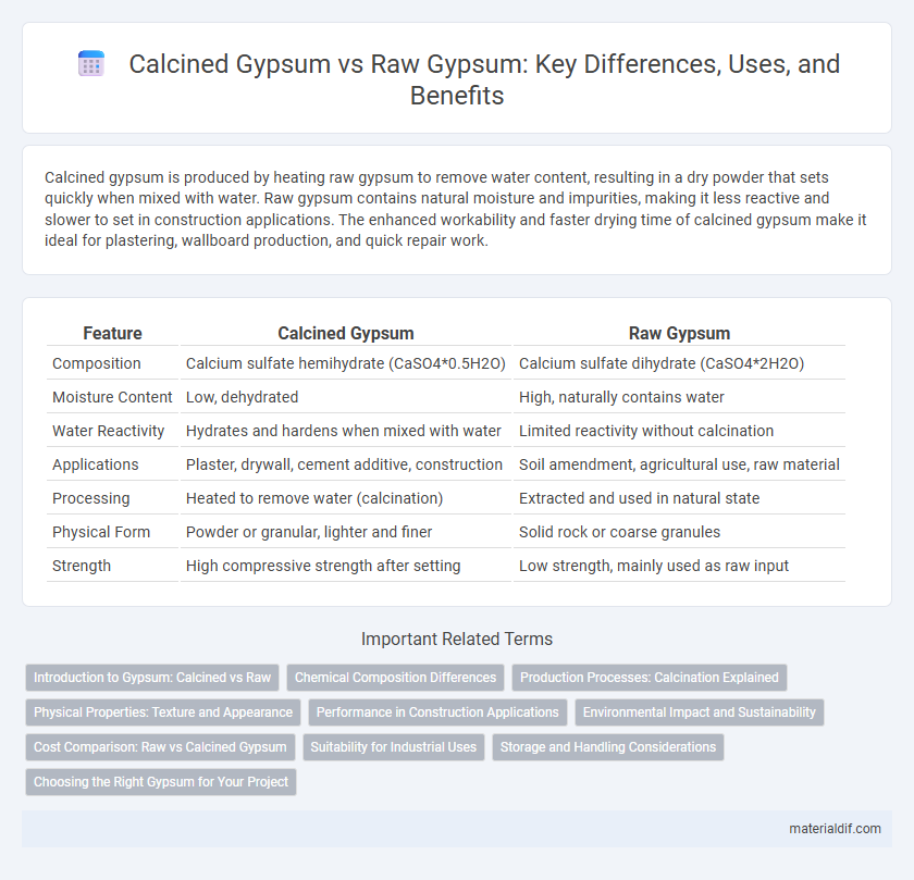 Calcined Gypsum vs Raw Gypsum: Key Differences, Uses, and Benefits
