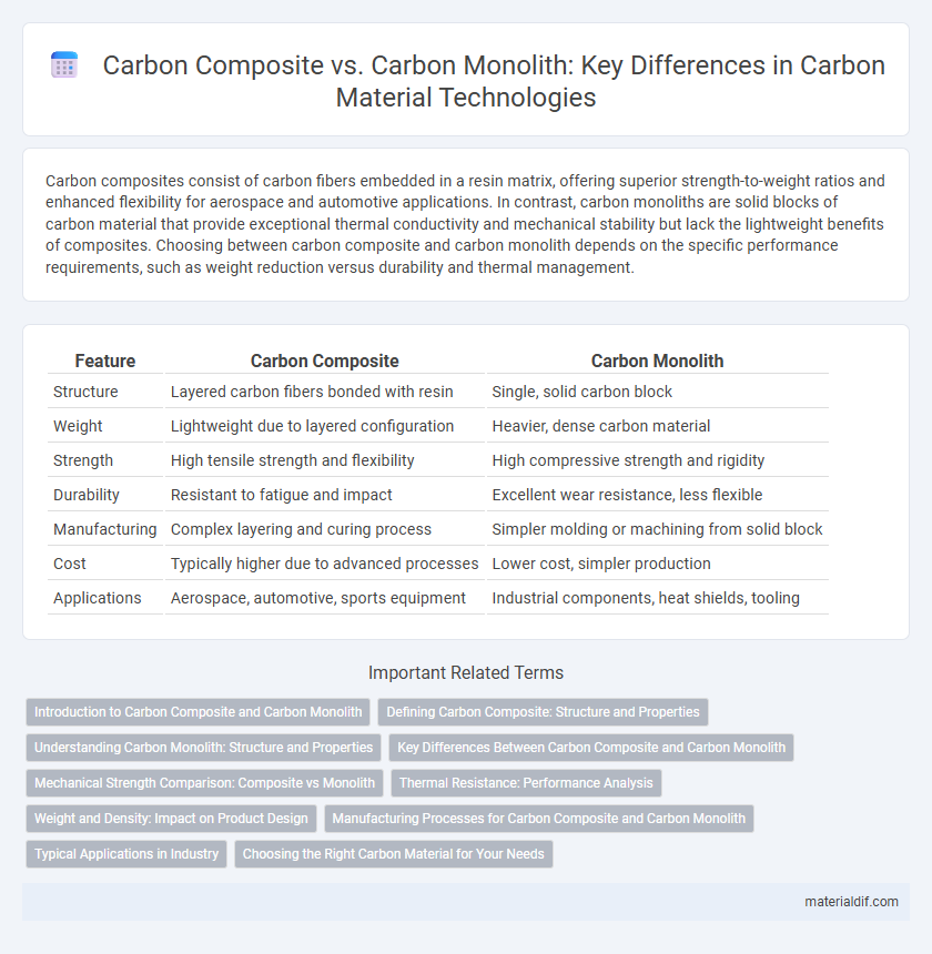 Carbon Composite vs. Carbon Monolith: Key Differences in Carbon Material Technologies
