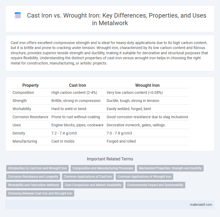 Cast Iron vs. Wrought Iron: Key Differences, Properties, and Uses in Metalwork