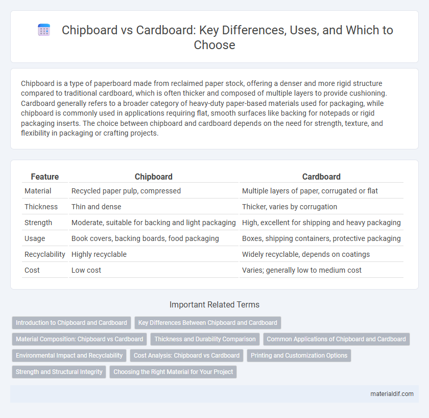 Chipboard vs Cardboard: Key Differences, Uses, and Which to Choose