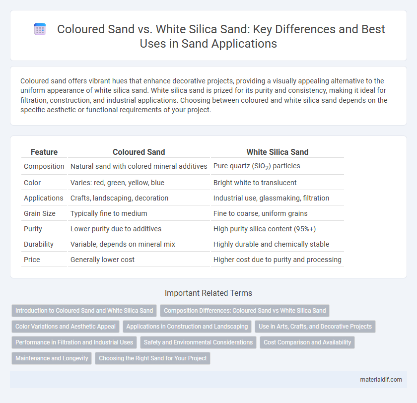 Coloured Sand vs. White Silica Sand: Key Differences and Best Uses in Sand Applications