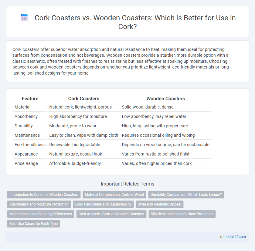Cork Coasters vs. Wooden Coasters: Which is Better for Use in Cork?