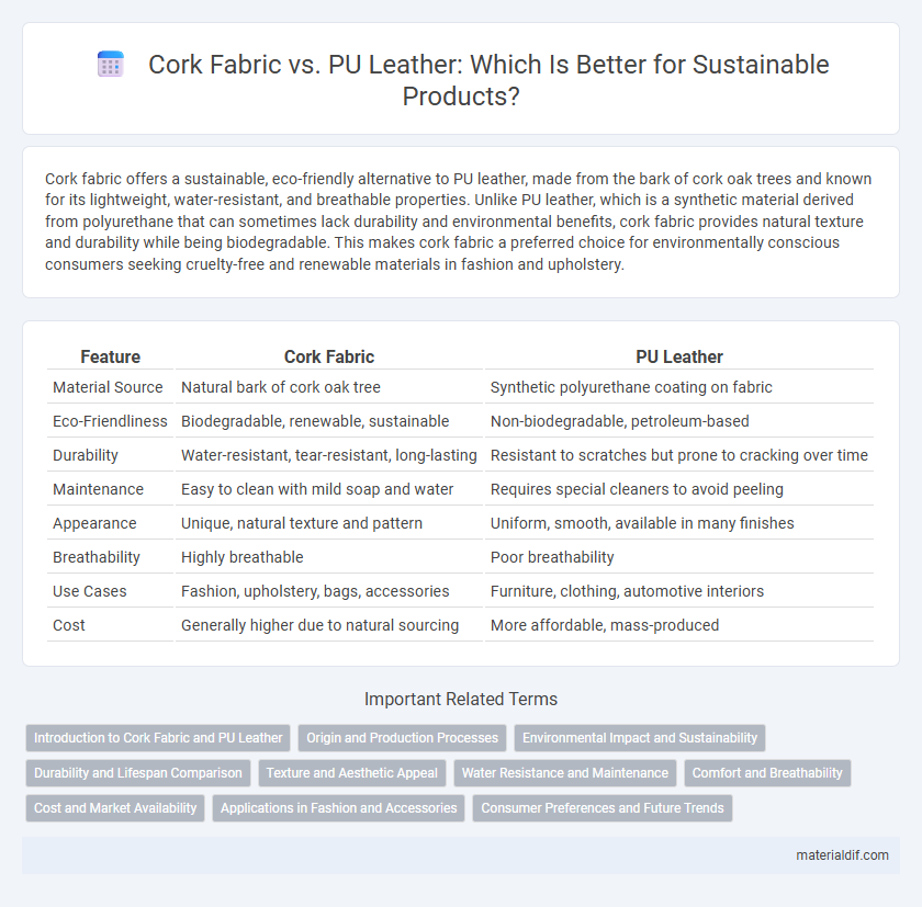 Cork Fabric vs. PU Leather: Which Is Better for Sustainable Products?