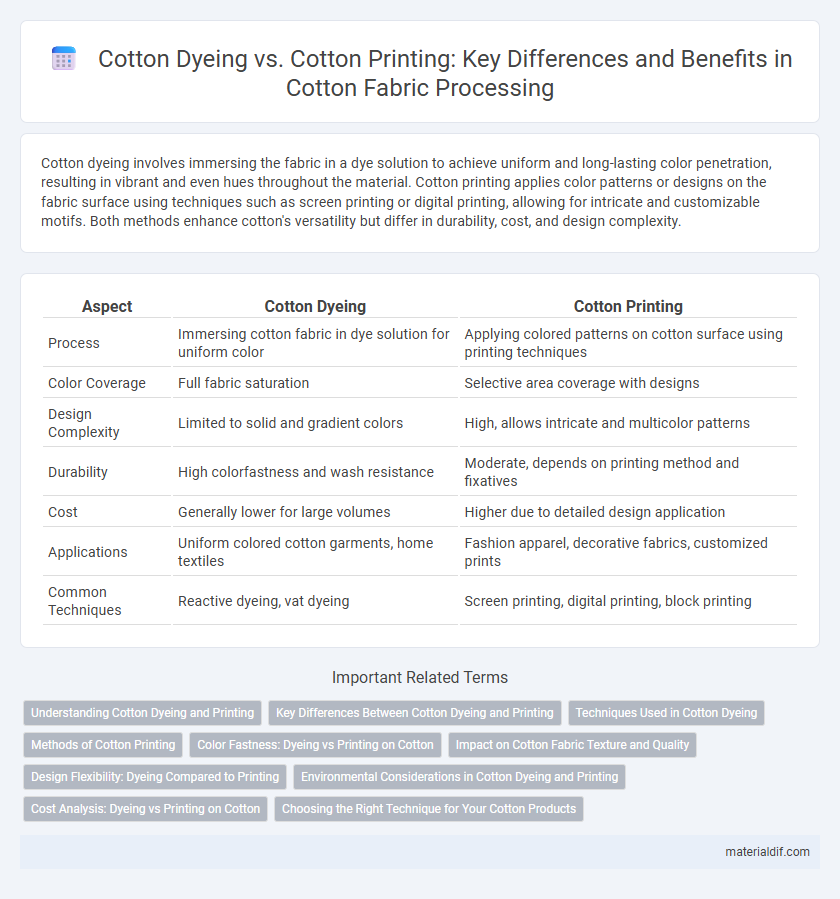 Cotton Dyeing vs. Cotton Printing: Key Differences and Benefits in Cotton Fabric Processing