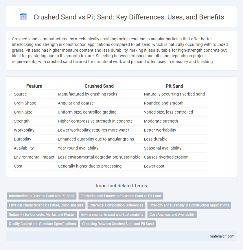 Crushed Sand vs Pit Sand: Key Differences, Uses, and Benefits