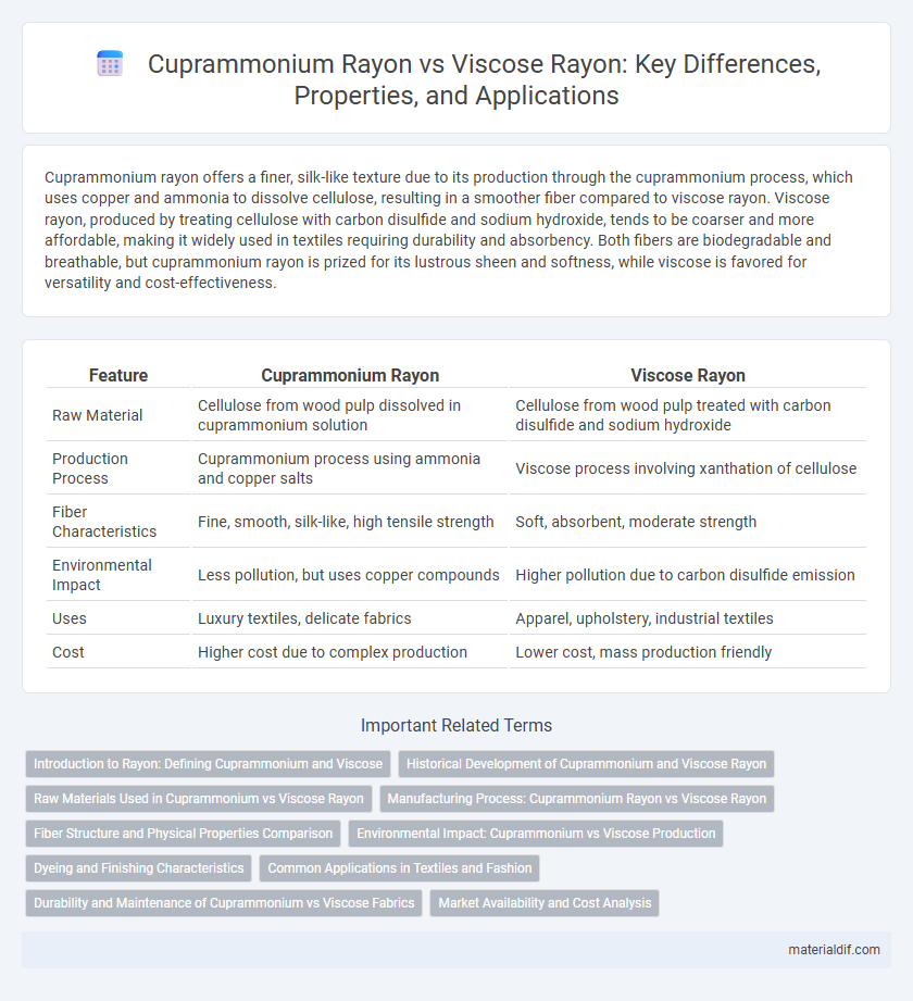 Cuprammonium Rayon vs Viscose Rayon: Key Differences, Properties, and Applications