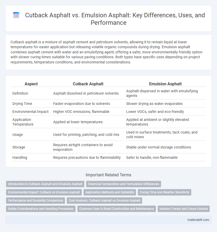 Cutback Asphalt vs. Emulsion Asphalt: Key Differences, Uses, and Performance