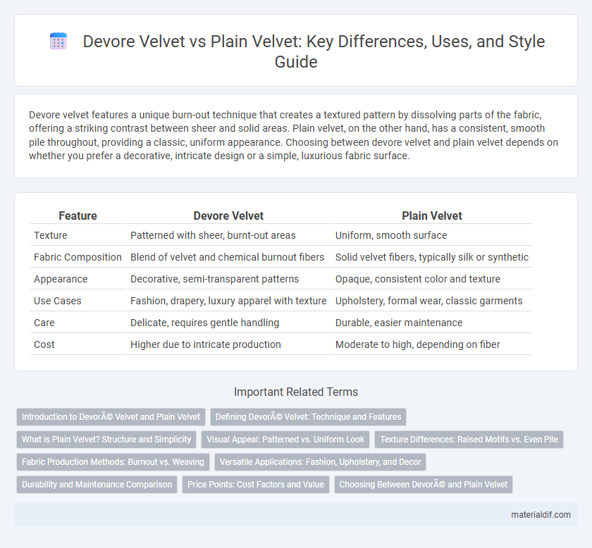 Devore Velvet vs Plain Velvet: Key Differences, Uses, and Style Guide