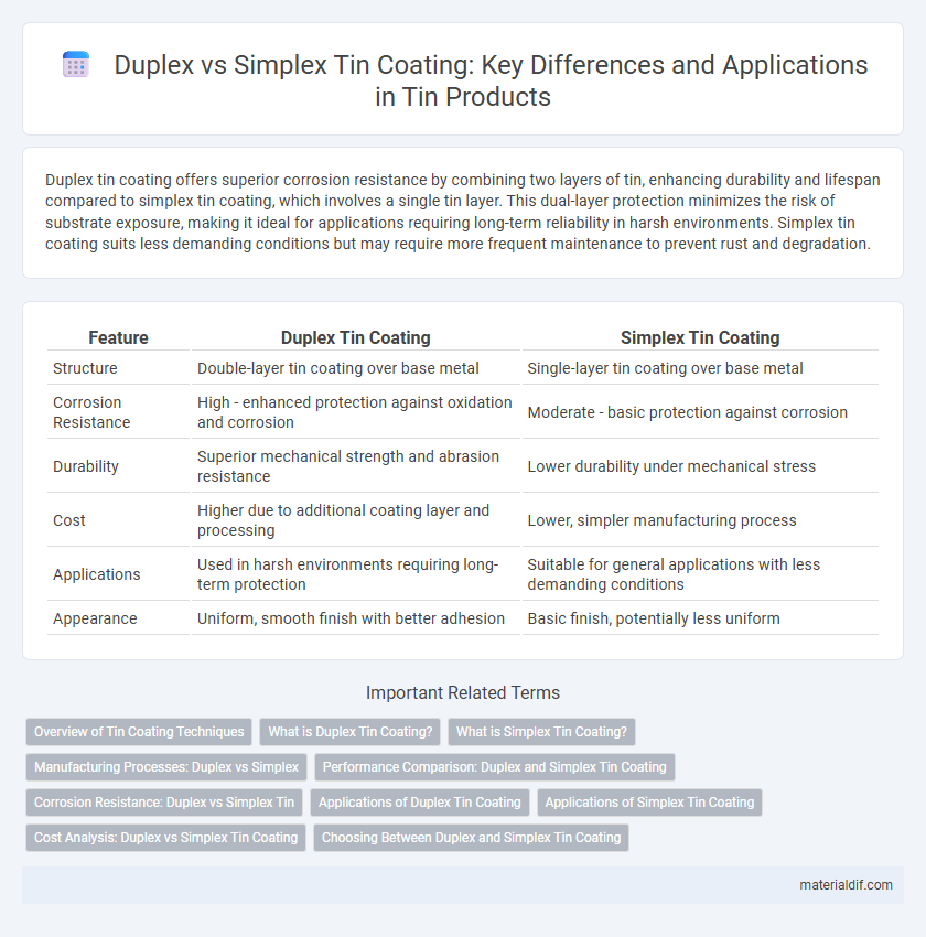 Duplex vs Simplex Tin Coating: Key Differences and Applications in Tin Products