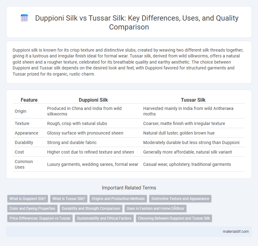 Duppioni Silk vs Tussar Silk: Key Differences, Uses, and Quality Comparison