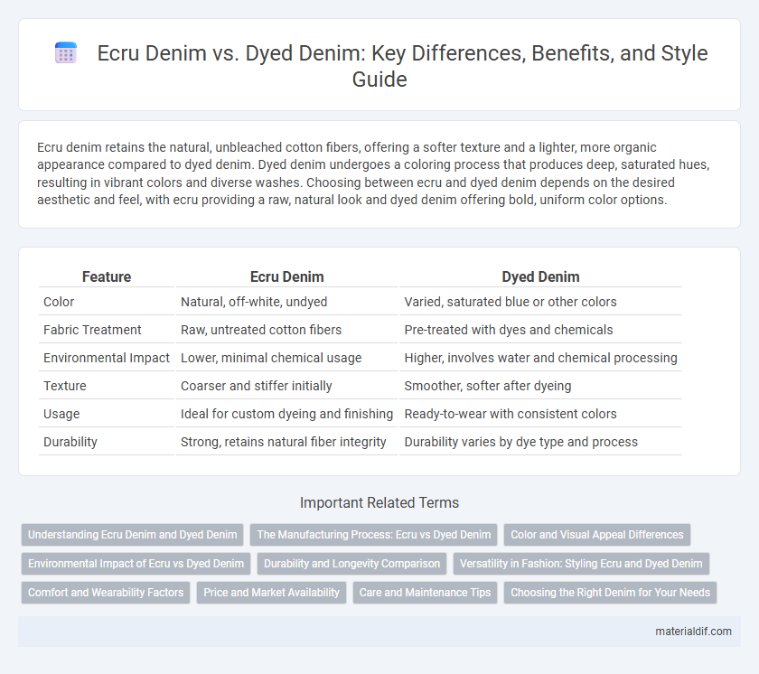 Ecru Denim vs. Dyed Denim: Key Differences, Benefits, and Style Guide