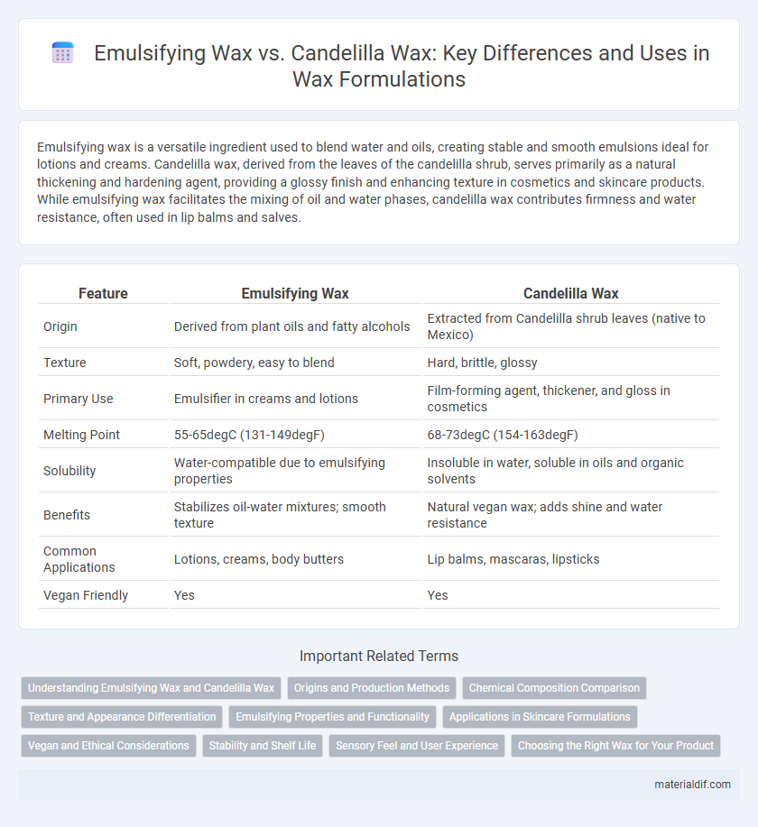Emulsifying Wax vs. Candelilla Wax: Key Differences and Uses in Wax Formulations