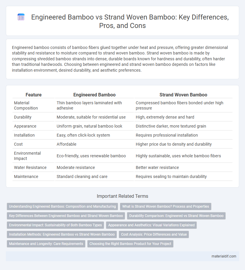 Engineered Bamboo vs Strand Woven Bamboo: Key Differences, Pros, and Cons