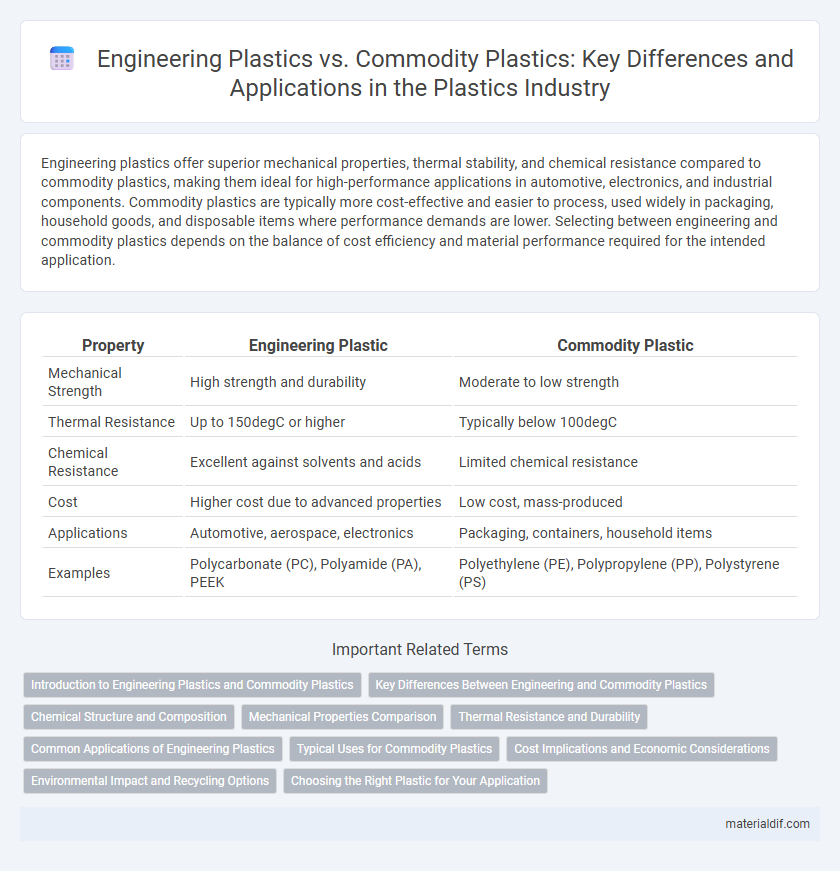 Engineering Plastics vs. Commodity Plastics: Key Differences and Applications in the Plastics Industry