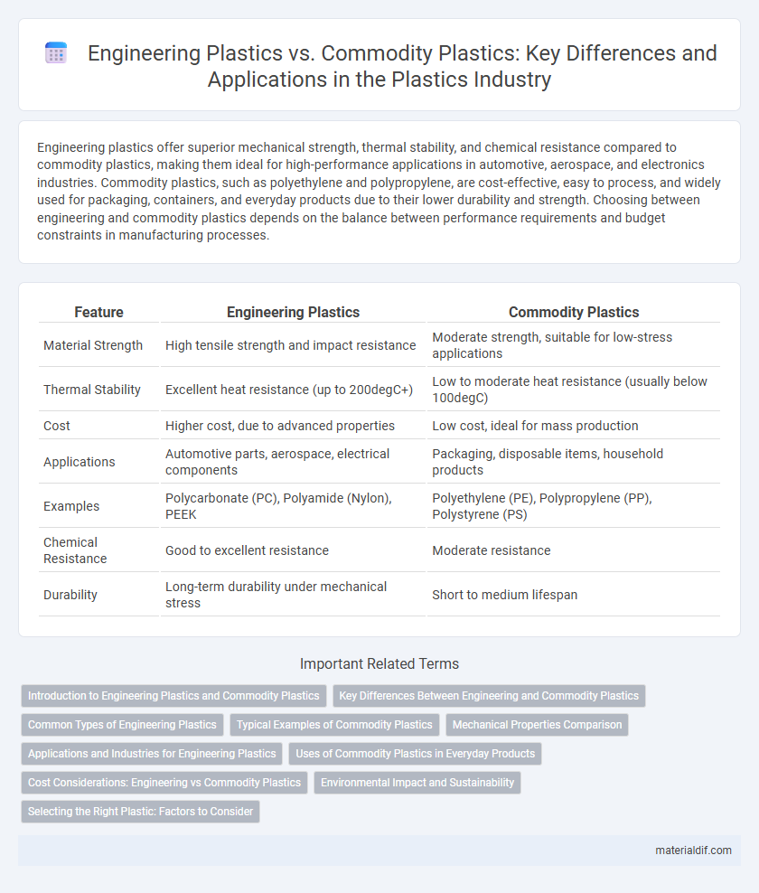 Engineering Plastics vs. Commodity Plastics: Key Differences and Applications in the Plastics Industry