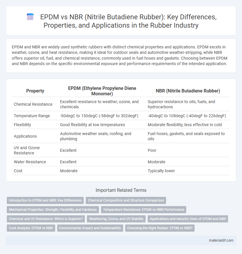 EPDM vs NBR (Nitrile Butadiene Rubber): Key Differences, Properties, and Applications in the Rubber Industry