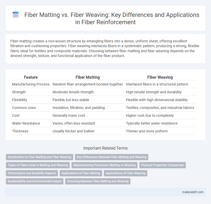 Fiber Matting vs. Fiber Weaving: Key Differences and Applications in Fiber Reinforcement