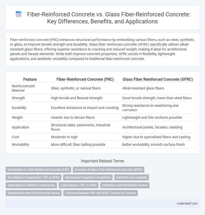 Fiber-Reinforced Concrete vs. Glass Fiber-Reinforced Concrete: Key Differences, Benefits, and Applications