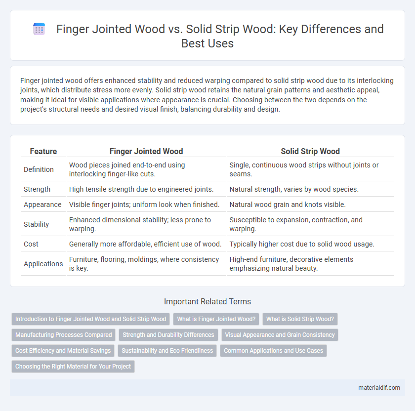 Finger Jointed Wood vs. Solid Strip Wood: Key Differences and Best Uses