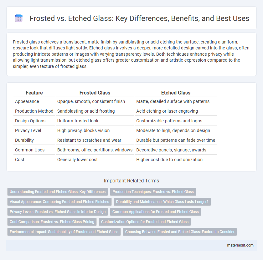Frosted vs. Etched Glass: Key Differences, Benefits, and Best Uses