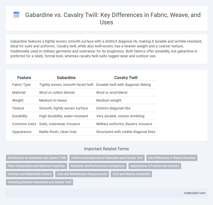 Gabardine vs. Cavalry Twill: Key Differences in Fabric, Weave, and Uses