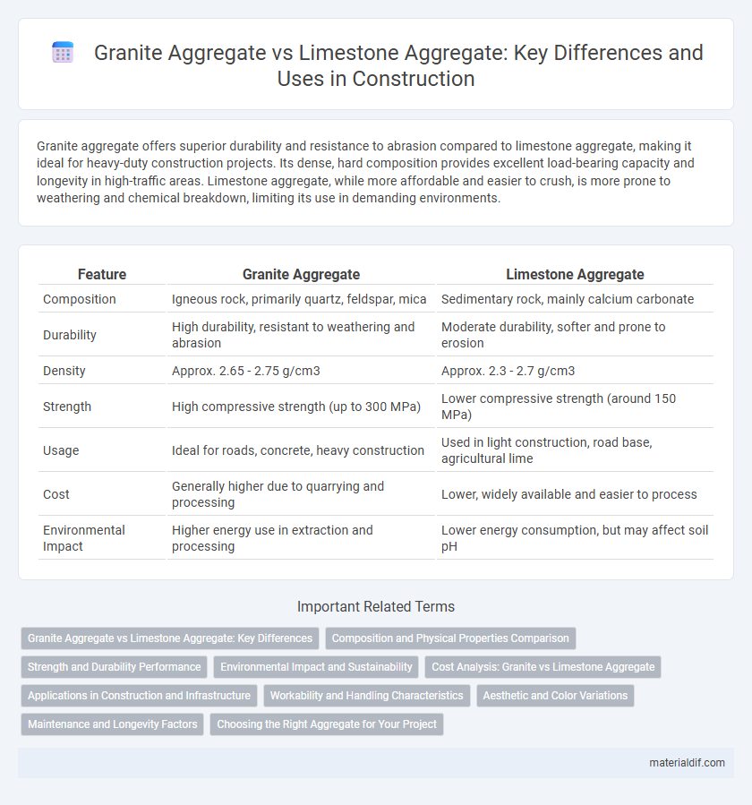 Granite Aggregate vs Limestone Aggregate: Key Differences and Uses in Construction