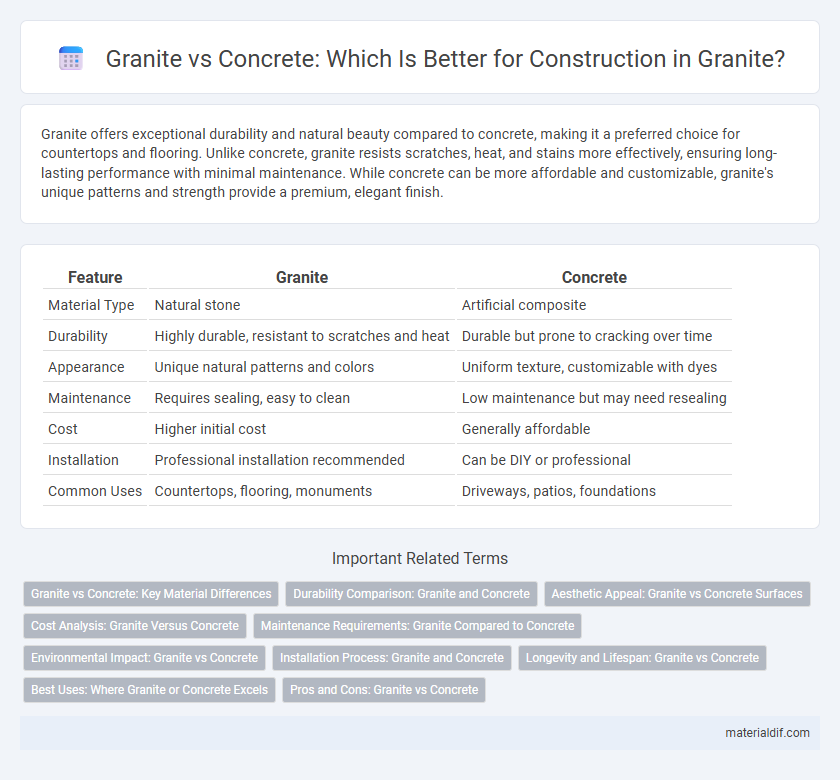 Granite vs Concrete: Which Is Better for Construction in Granite?