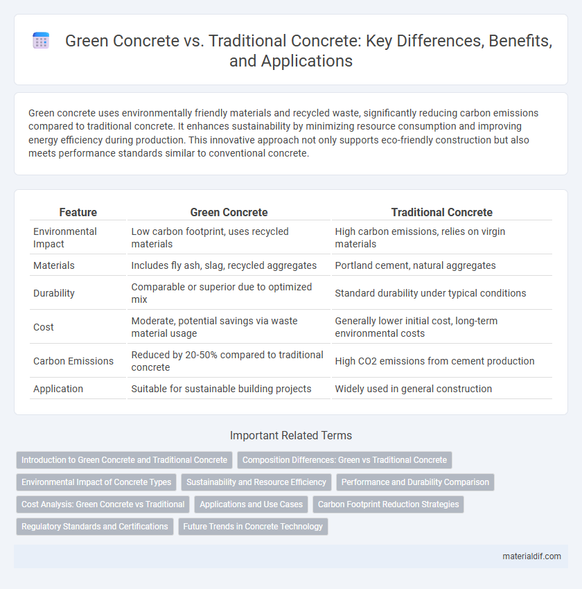 Green Concrete vs. Traditional Concrete: Key Differences, Benefits, and Applications