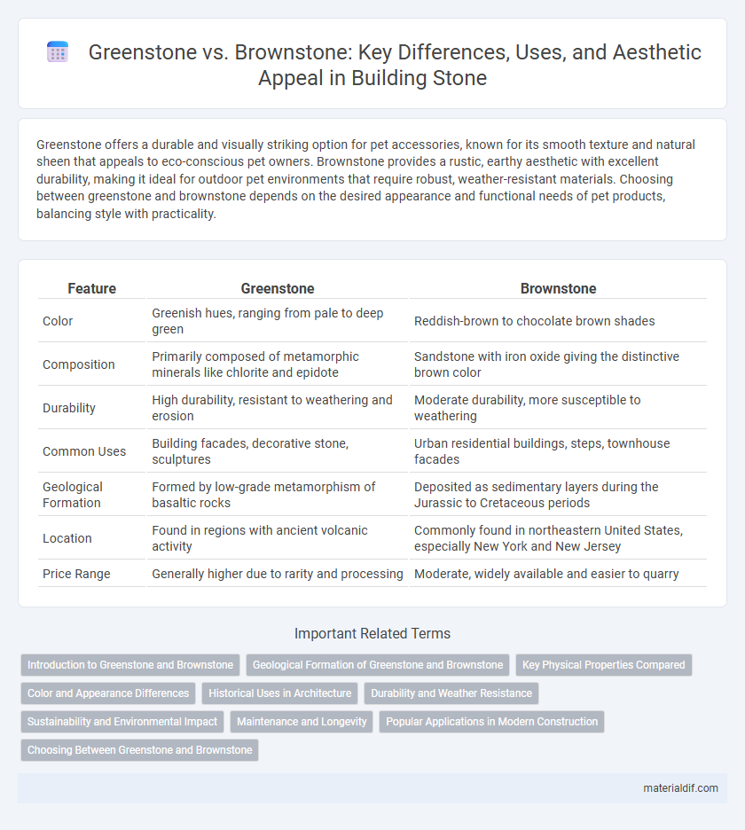 Greenstone vs. Brownstone: Key Differences, Uses, and Aesthetic Appeal in Building Stone