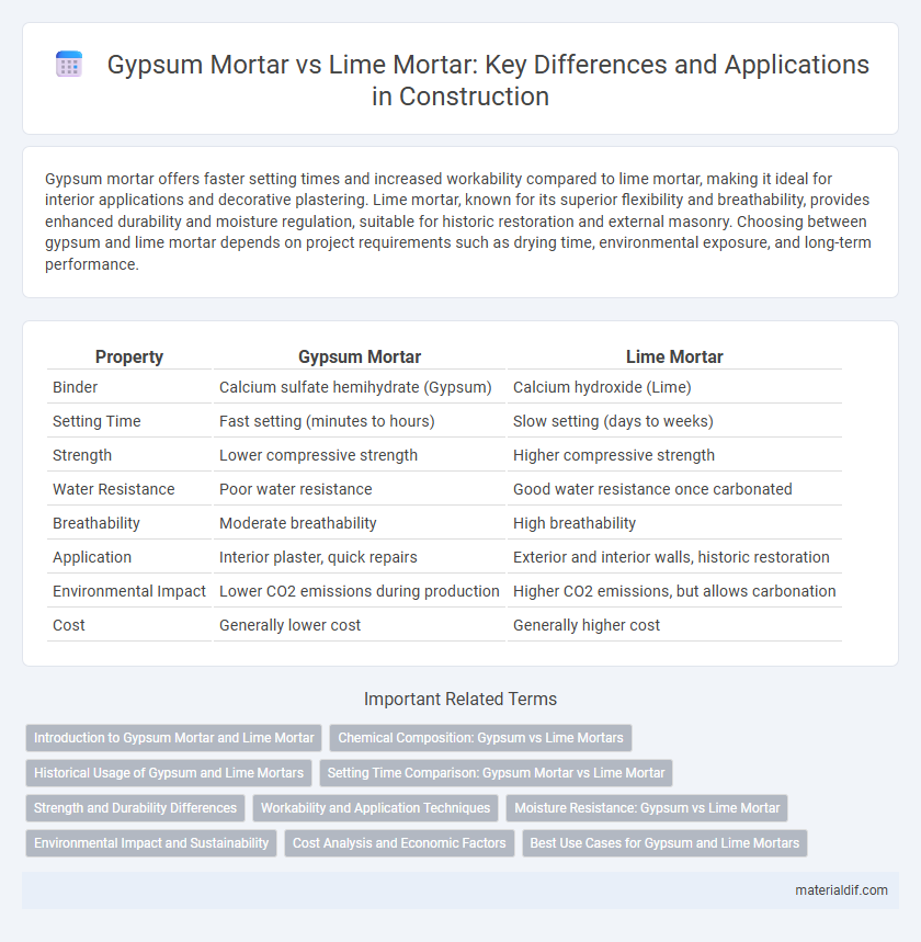 Gypsum Mortar vs Lime Mortar: Key Differences and Applications in Construction