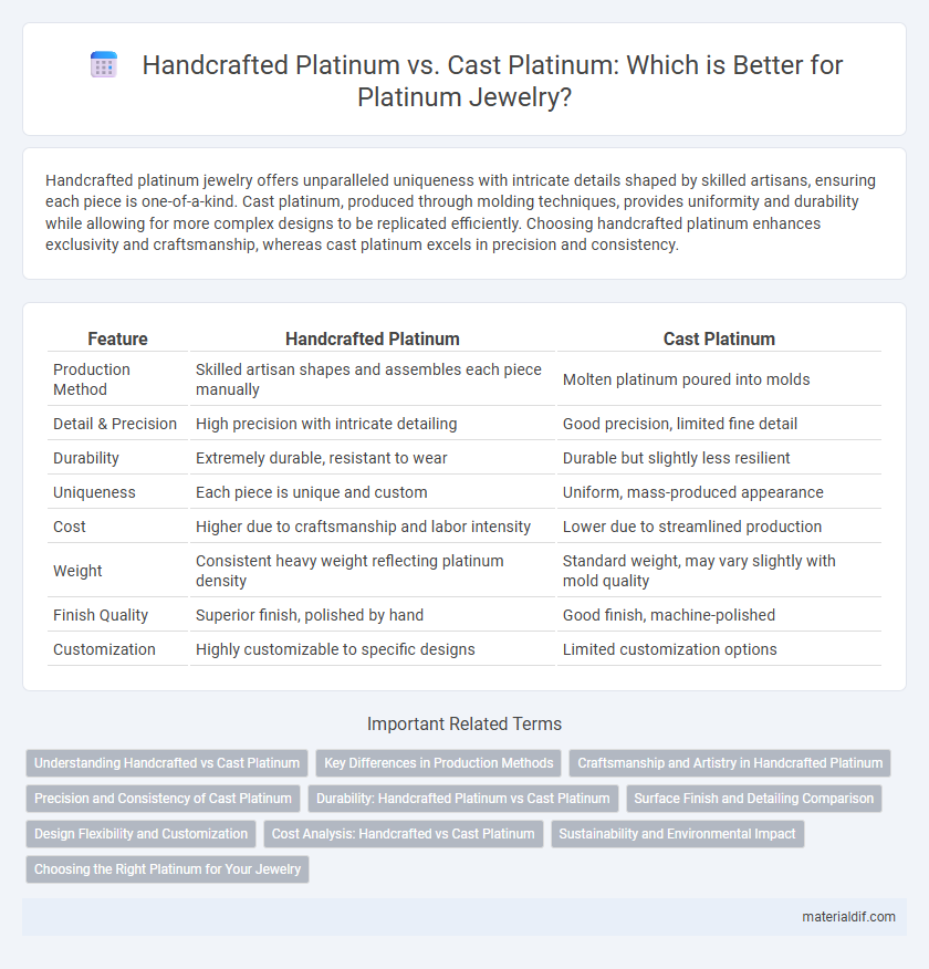 Handcrafted Platinum vs. Cast Platinum: Which is Better for Platinum Jewelry?