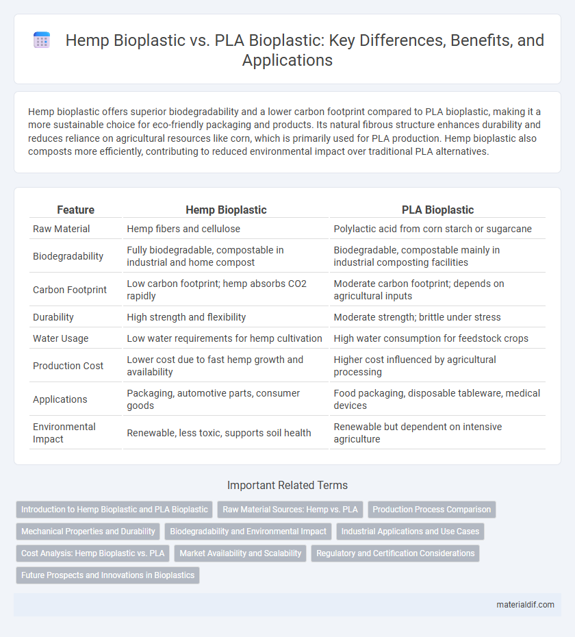 Hemp Bioplastic vs. PLA Bioplastic: Key Differences, Benefits, and Applications