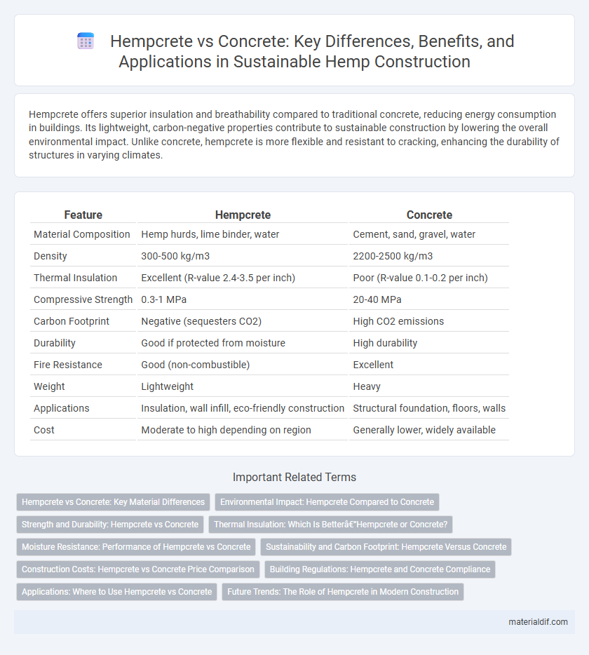 Hempcrete vs Concrete: Key Differences, Benefits, and Applications in Sustainable Hemp Construction
