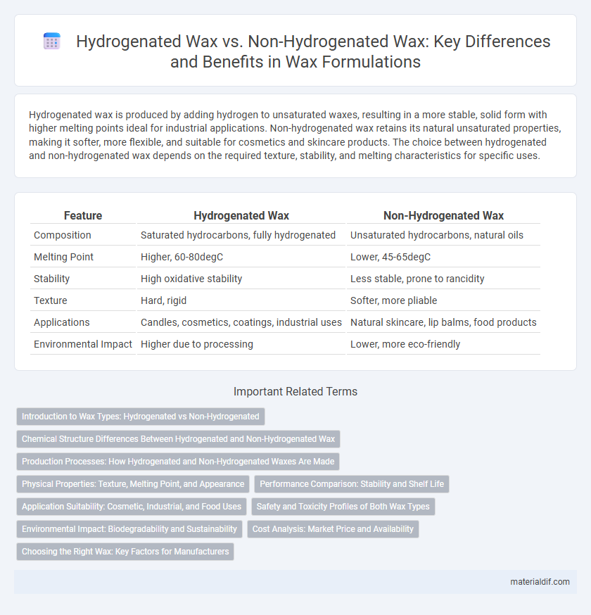 Hydrogenated Wax vs. Non-Hydrogenated Wax: Key Differences and Benefits in Wax Formulations