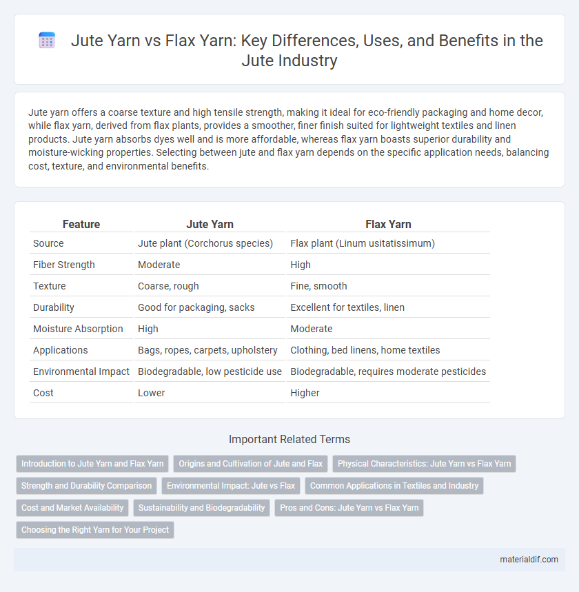 Jute Yarn vs Flax Yarn: Key Differences, Uses, and Benefits in the Jute Industry