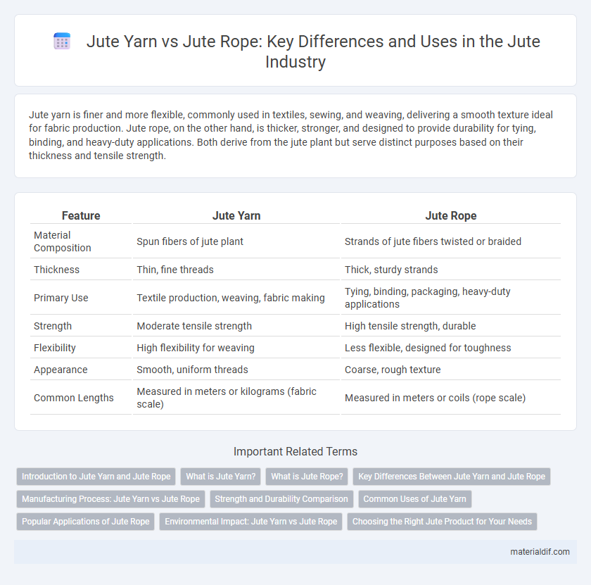 Jute Yarn vs Jute Rope: Key Differences and Uses in the Jute Industry