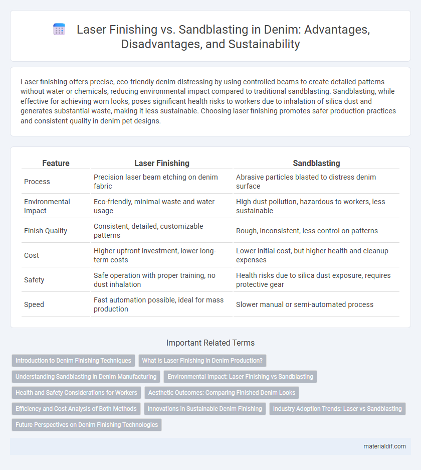 Laser Finishing vs. Sandblasting in Denim: Advantages, Disadvantages, and Sustainability