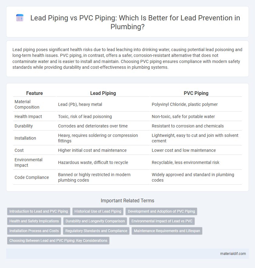 Lead Piping vs PVC Piping: Which Is Better for Lead Prevention in Plumbing?