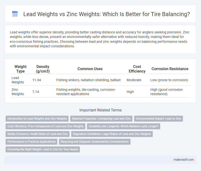 Lead Weights vs Zinc Weights: Which Is Better for Tire Balancing?
