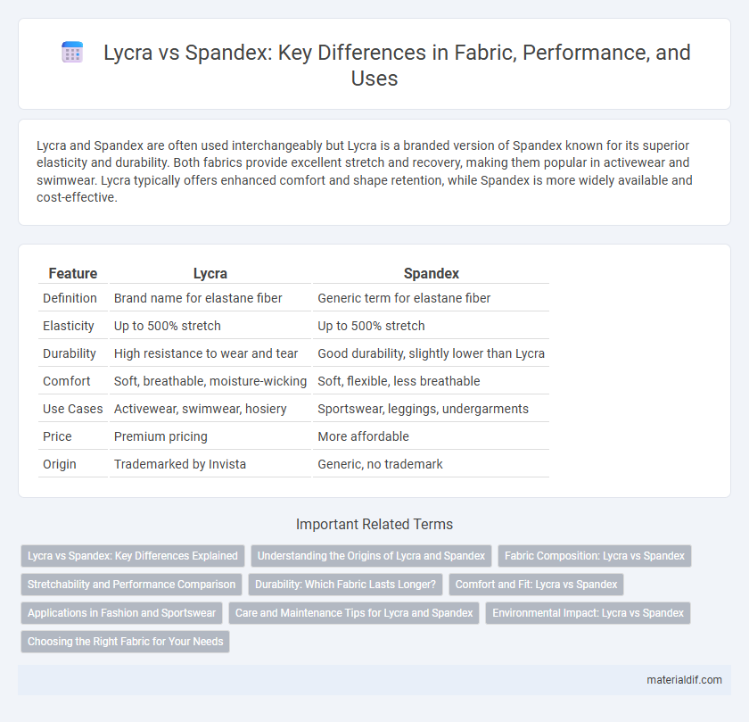 Lycra vs Spandex: Key Differences in Fabric, Performance, and Uses