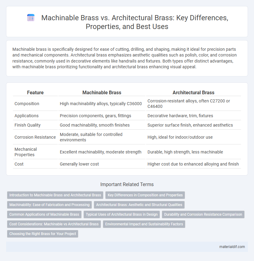 Machinable Brass vs. Architectural Brass: Key Differences, Properties, and Best Uses